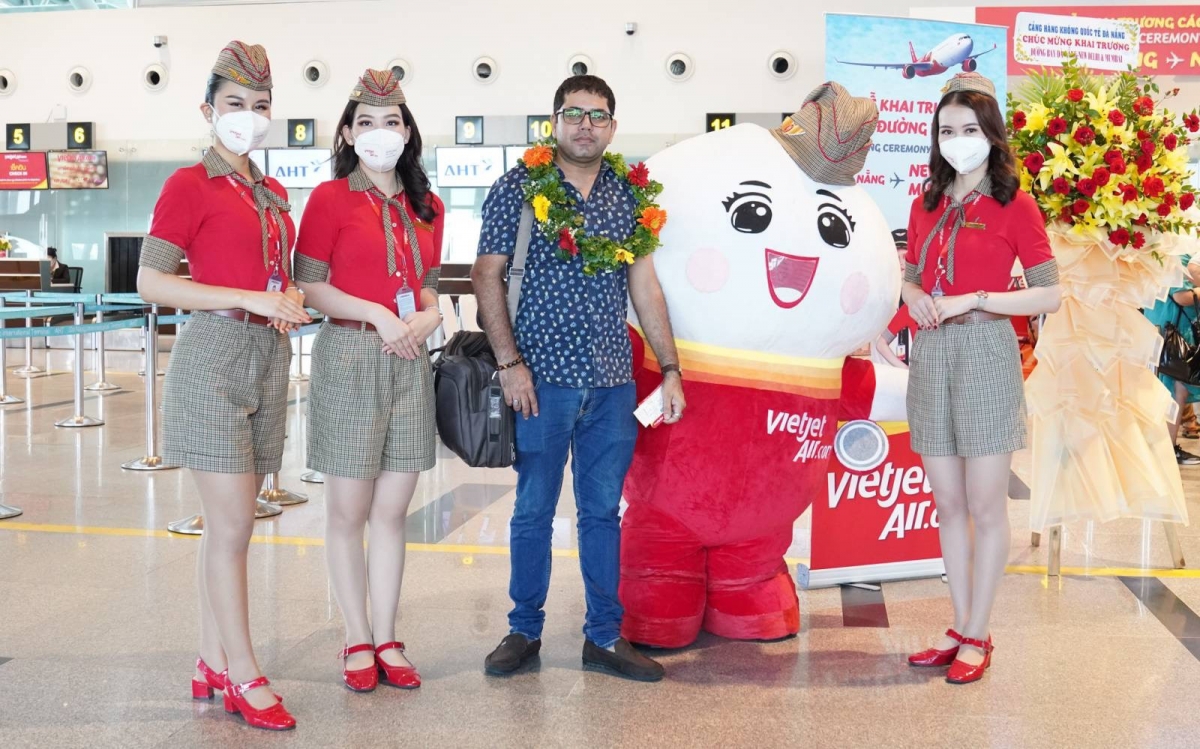 Những du khách đầu tiên của đường bay trực tiếp Ấn Độ - Đà Nẵng
 