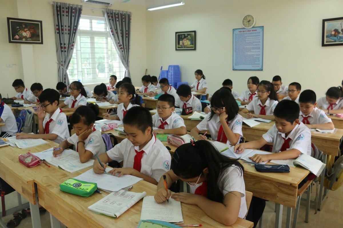 Học sinh trường THCS Văn Quán (Hà Đông-Hà Nội)