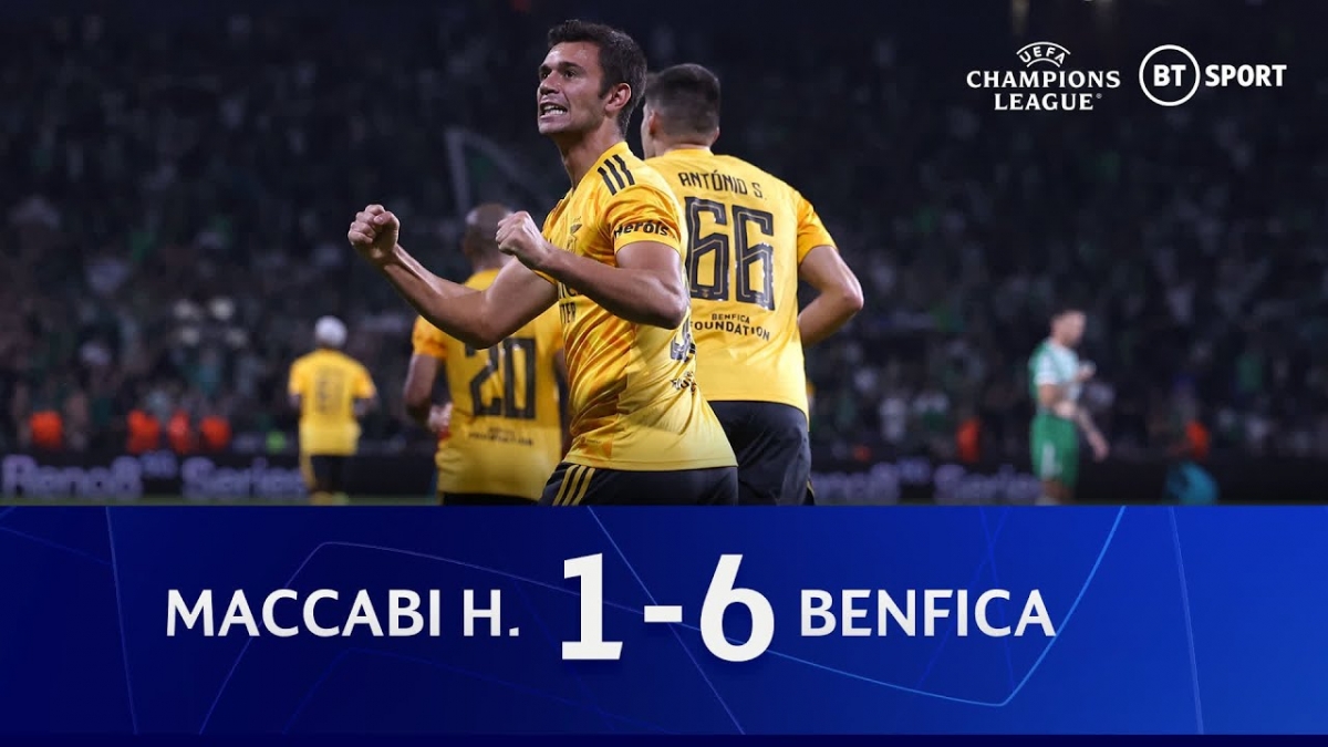 Benfica thắng tưng bừng trước Maccabi Haifa (Ảnh: Internet)