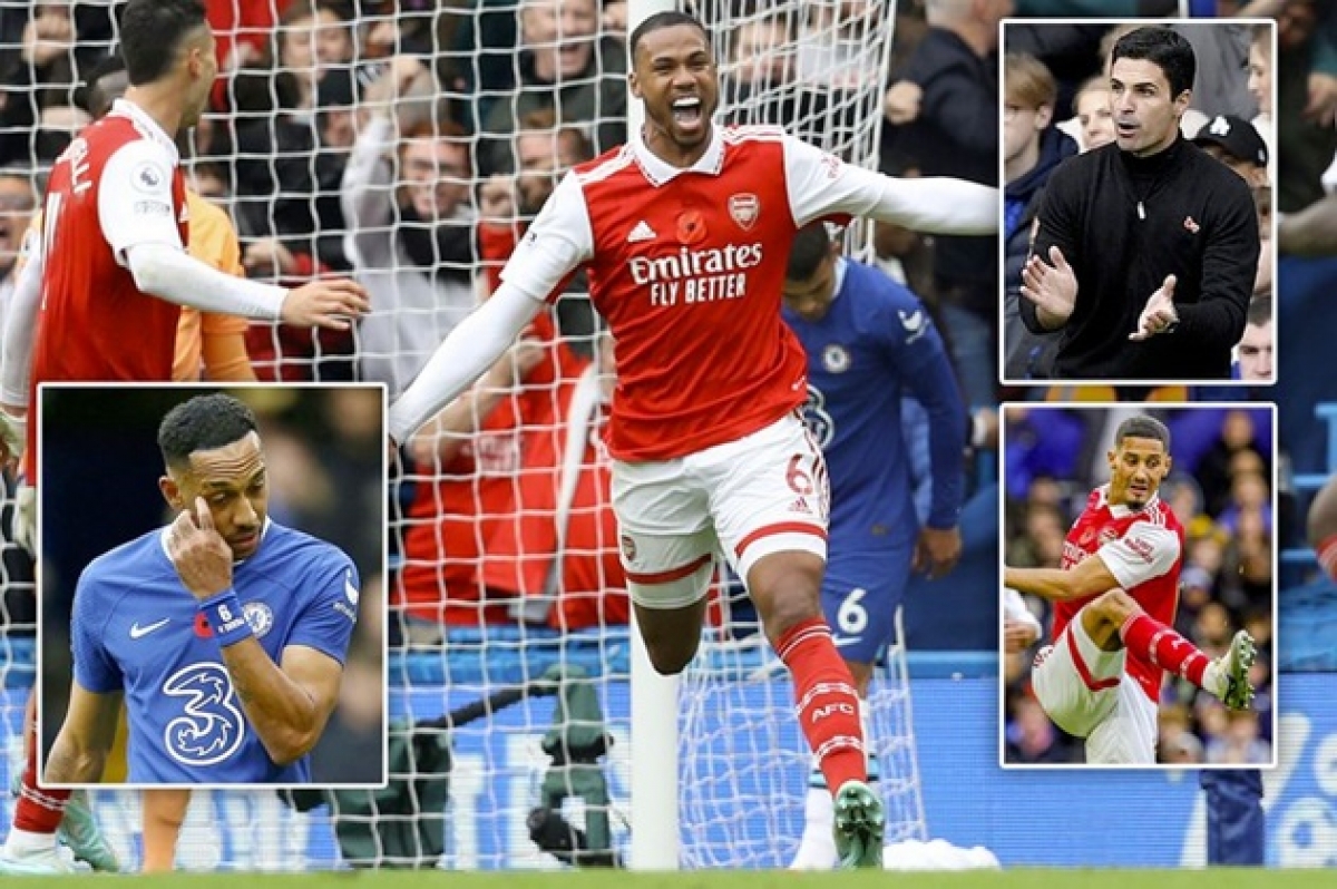 Gabriel Magalhaes ghi bàn quý giá giúp Arsenal đánh bại Chelsea (Ảnh: Internet)