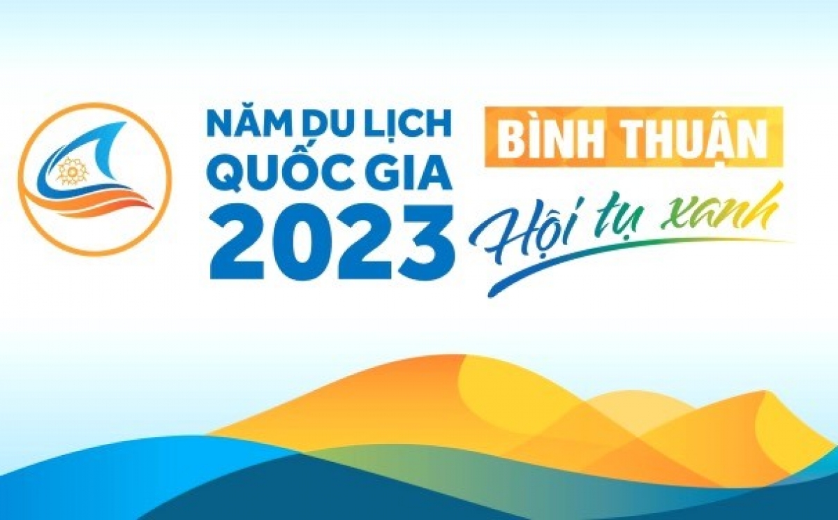 Bộ nhận diện thương hiệu Năm Du lịch quốc gia 2023 Bình Thuận - Hội tụ xanh