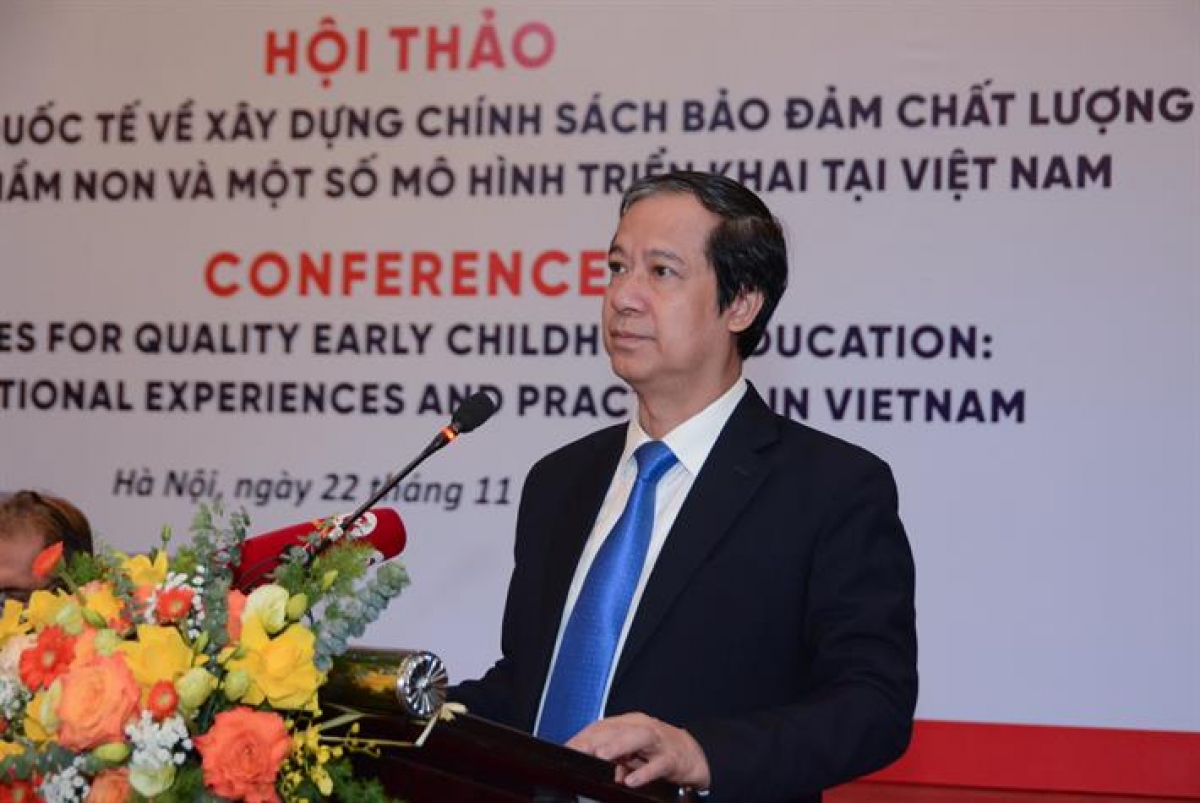 Bộ trưởng Bộ GDĐT Nguyễn Kim Sơn phát biểu tại hội thảo