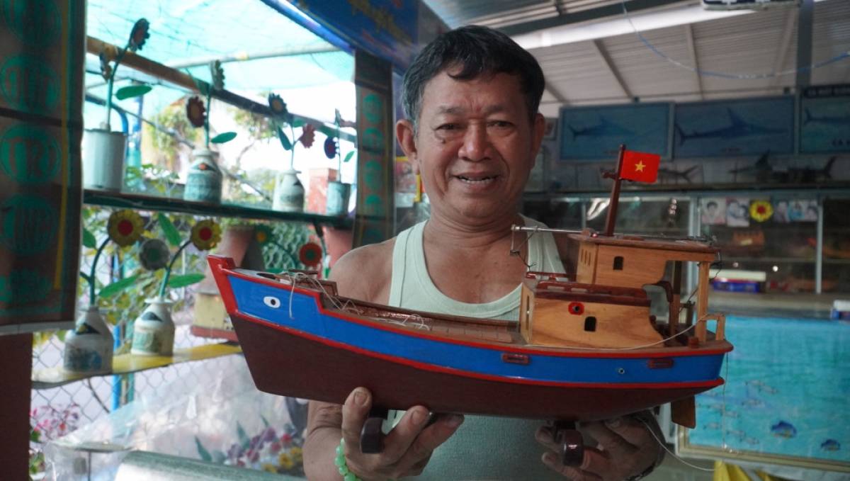 Ông Nguyễn Văn Léo làm con tàu đầu tiên mang tên "Ký ức".