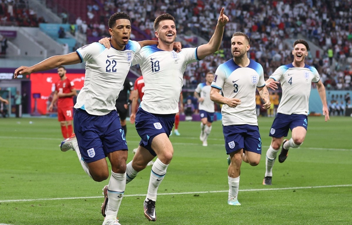 Niềm vui của tuyển Anh sau chiến thắng 6-2 trước Iran (Nguồn: AFP)