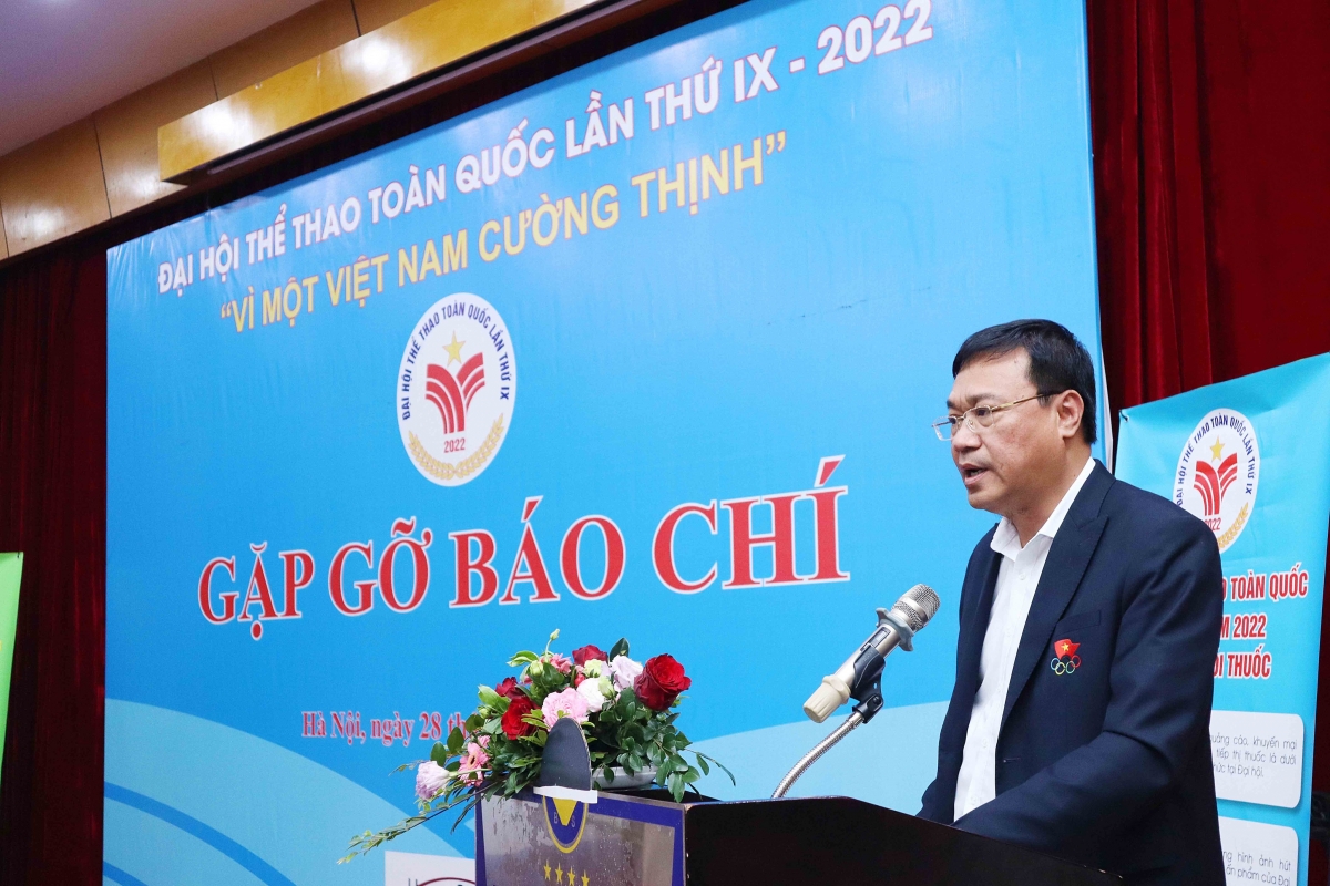 Ông Đặng Hà Việt – Tổng cục trưởng Tổng cục TDTT phát biểu tại cuộc họp báo