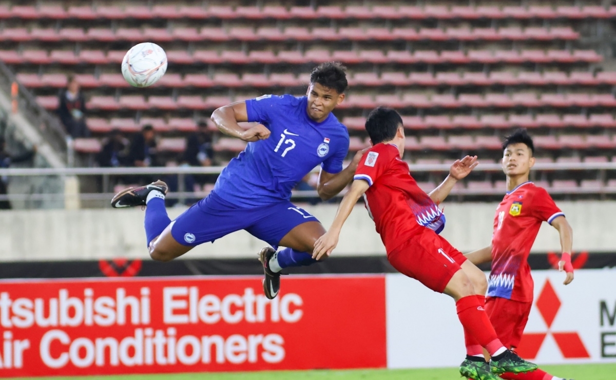 Singapore giành chiến thắng 2-0 trên sân Lào. (Ảnh: FAS)