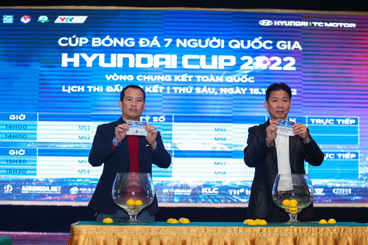 Bốc thăm chia cặp đấu VCK Cúp bóng đá 7 người Quốc gia - Hyundai Cup 2022