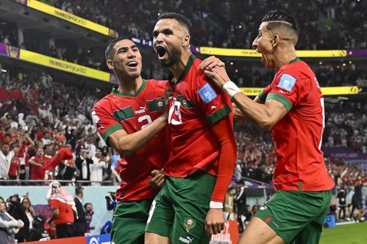 Maroc lần đầu tiên vào bán kết. (Nguồn: AFP)