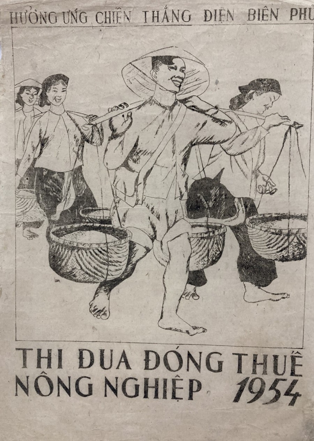 Tác phẩm "Hưởng ứng chiến thắng Điện Biên Phủ", tác giả Nguyễn Sáng, năm 1950