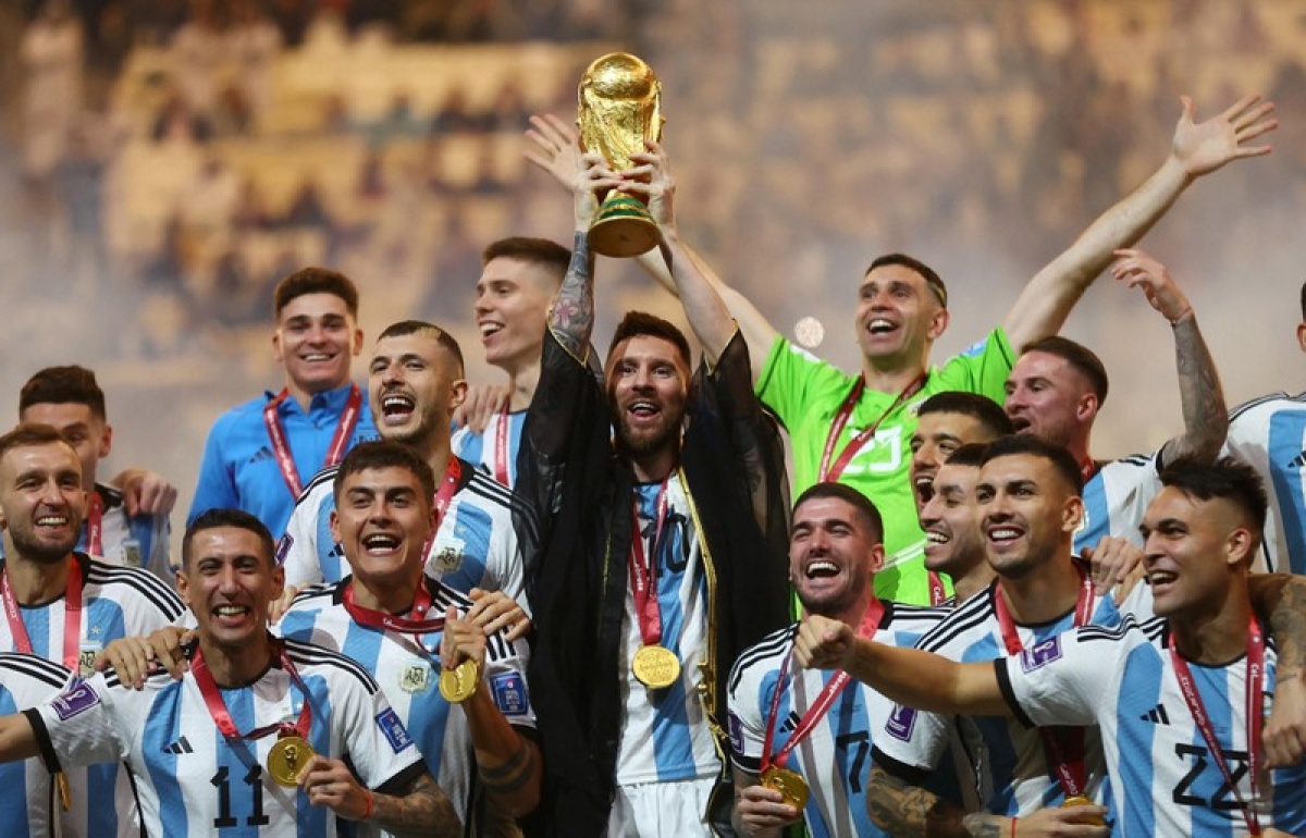 Đội tuyển Argentina đăng quang tại World cup 2022. (Ảnh: Reuters)