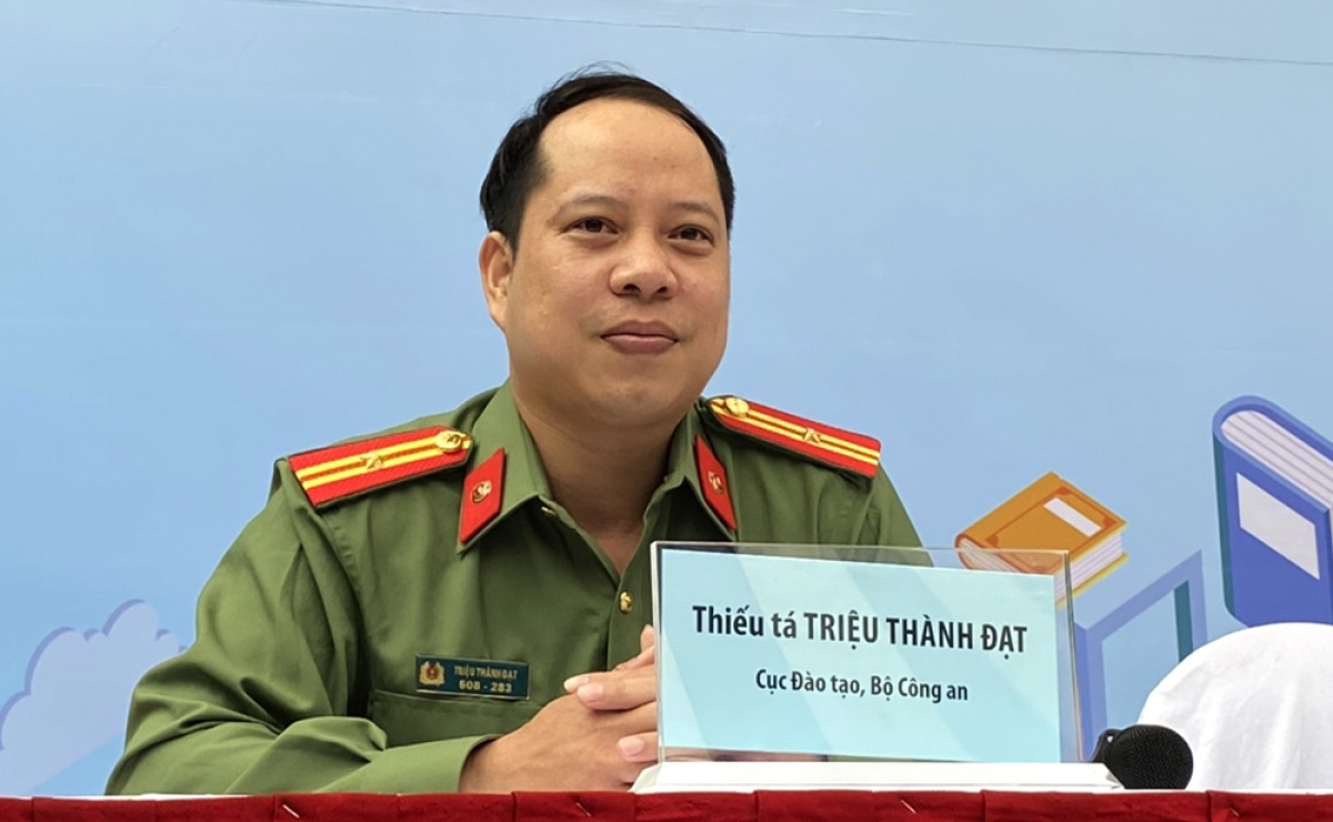 Thiếu tá Triệu Thành Đạt, chuyên viên chính Cục Đào tạo, Bộ Công an