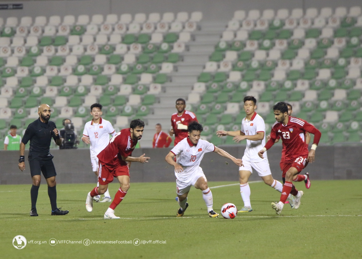 U23 Việt Nam thi đấu không thành công trước U23 UAE