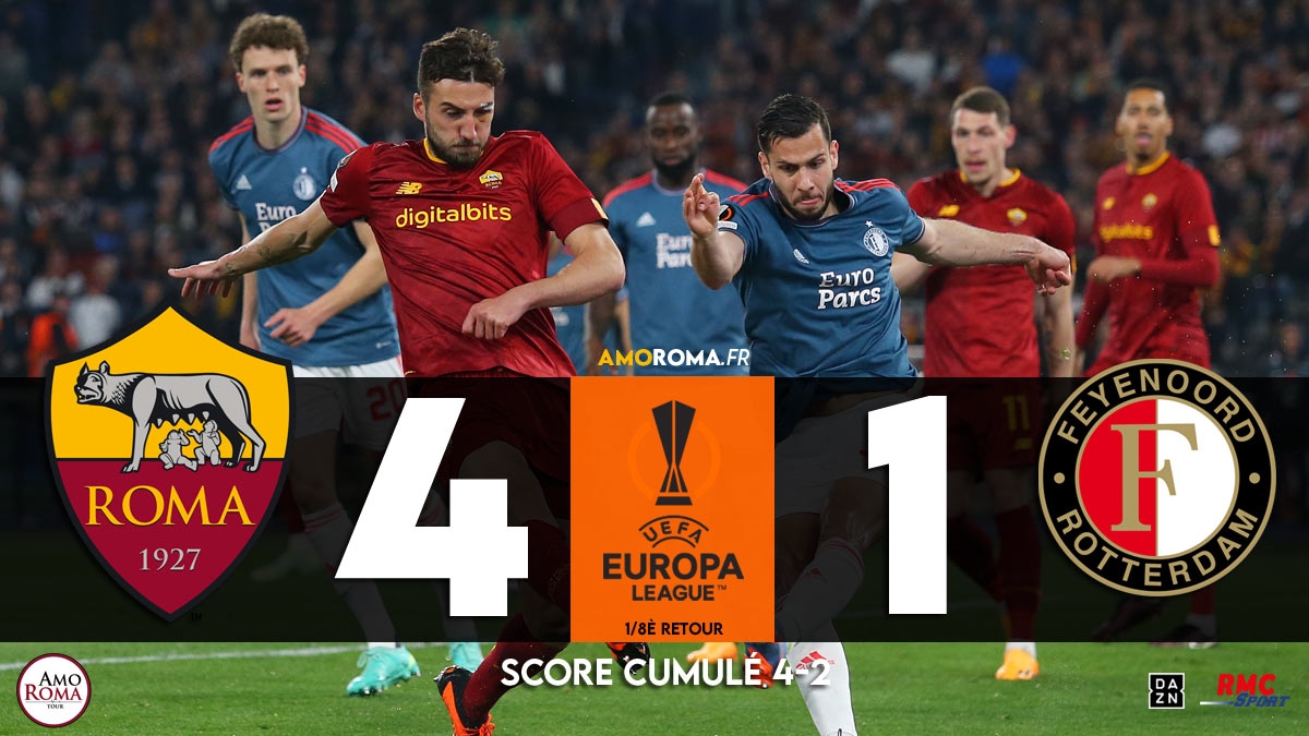 Roma của người đặc biệt Jose Mourinho vào bán kết nhờ thắng chung cuộc
Feyenoord 4-2 sau hai lượt trận