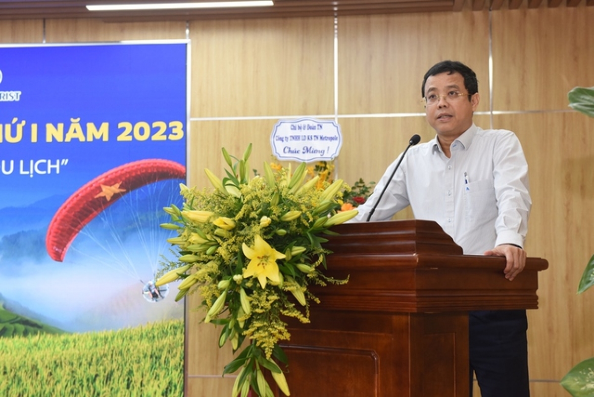 Phó Tổng cục trưởng Tổng cục Du lịch Nguyễn Lê Phúc phát biểu tại diễn đàn