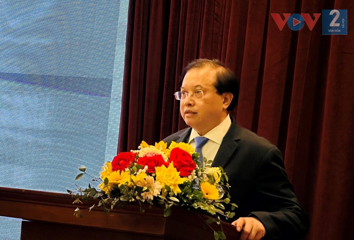 Ông Tạ Quang Đông – Thứ trưởng Bộ Văn hoá, Thể thao và Du lịch phát biểu tại buổi lễ.