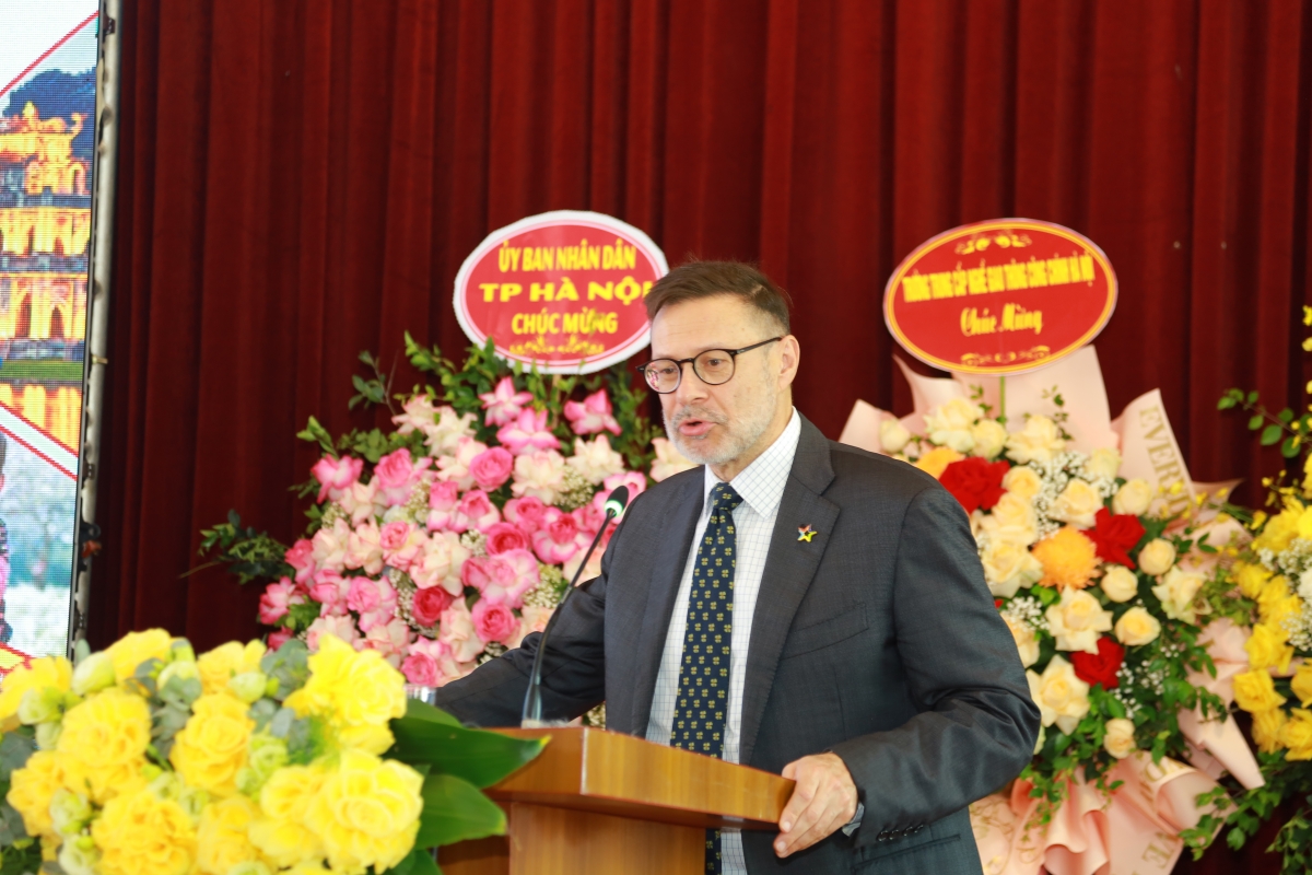 Đại sứ Australia tại Việt Nam Andrew Goledzinowski phát biểu tại sự kiện