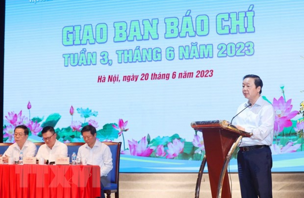 Phó Thủ tướng Trần Hồng Hà phát biểu tại hội nghị. (Ảnh: Phương Hoa/TTXVN)