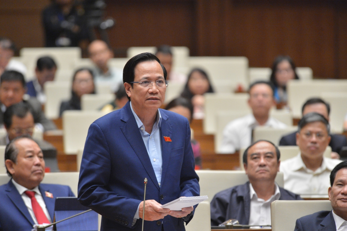 Tư lệnh ngành Lao động - Thương binh và Xã hội Đào Ngọc Dung đăng đàn trả lời các vấn đề đại biểu Quốc hội quan tâm