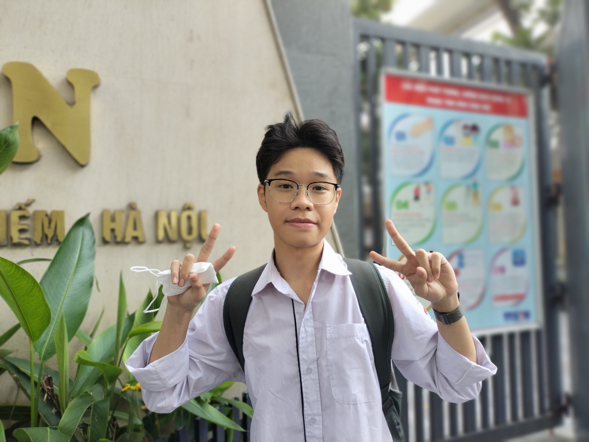 Đỗ Tiến An, học sinh lớp 12 trường THPT Việt Đức (Hoàn Kiếm, Hà Nội)