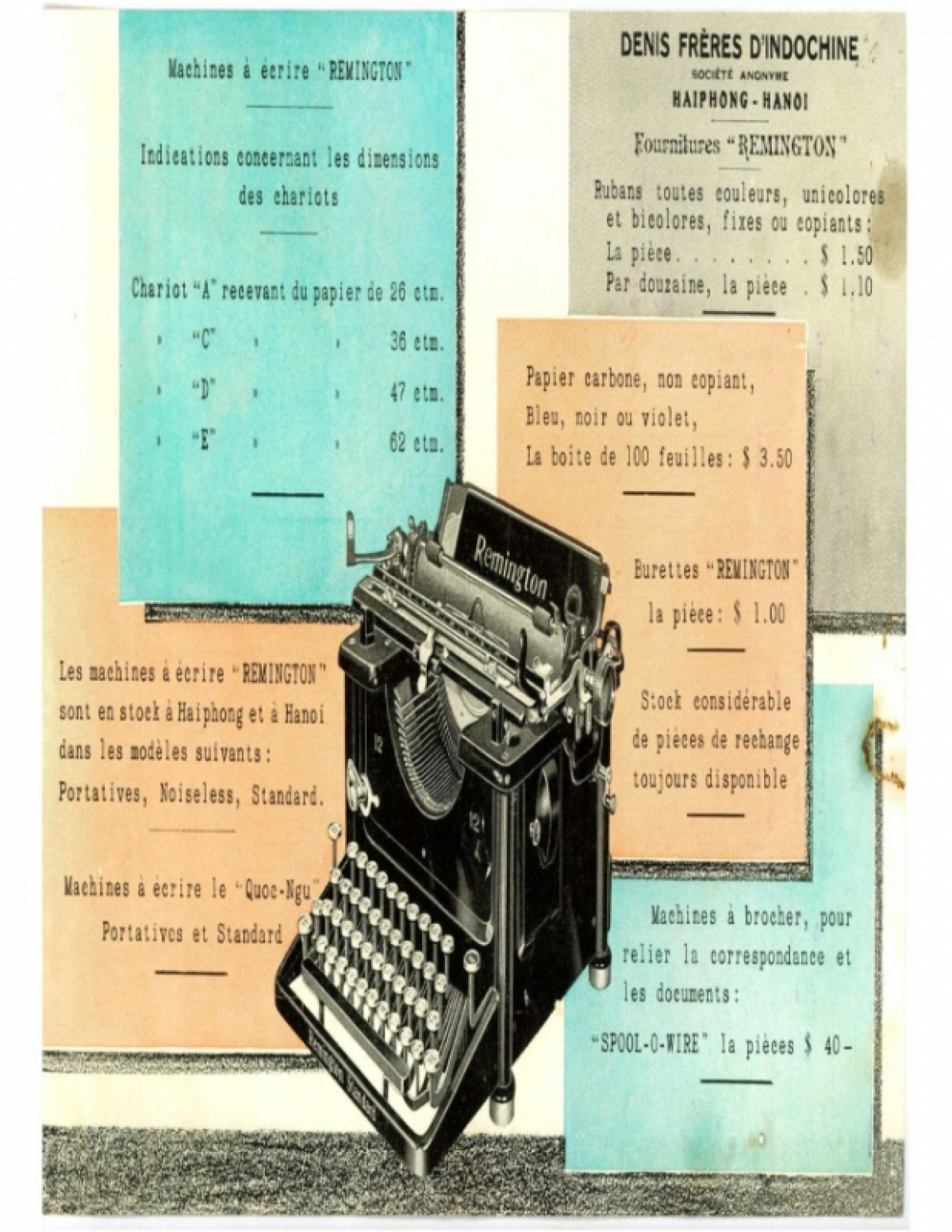 Tài liệu lưu trữ về Máy chữ đầu thế kỷ XX. (Nguồn: Trung tâm Lưu trữ quốc gia I)