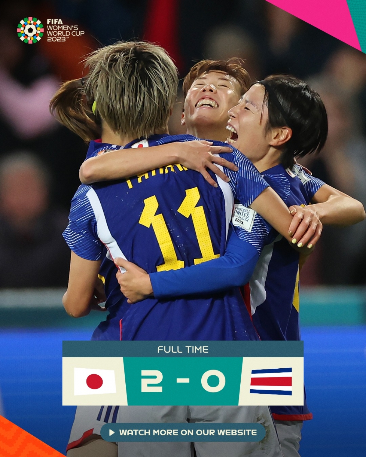 Tuyển Nhật Bản có chiến thắng thứ hai liên tiếp ở vòng bảng (Ảnh: FIFA)