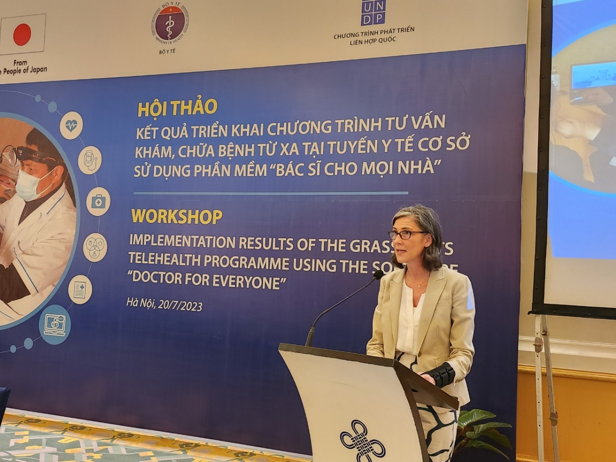 Bà Ramla Khalidi: "UNDP sẽ tiếp tục là đối tác, hỗ trợ Việt Nam chuyển đổi số quốc gia, trong đó có chuyển đổi số y tế".