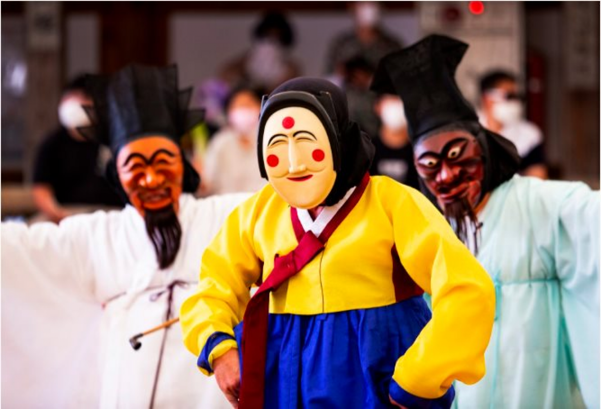 Múa mặt nạ của Hàn Quốc đã được UNESCO công nhận là Di sản văn hóa phi vật thể của nhân loại.
