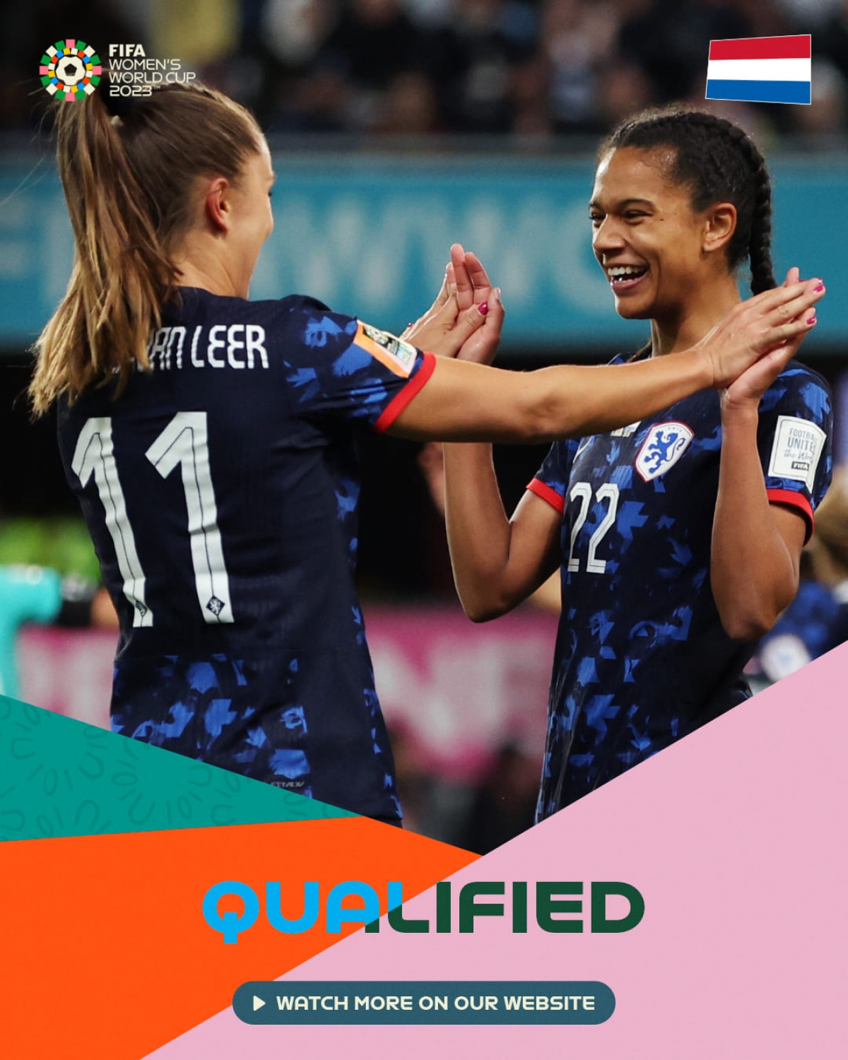 Tuyển nữ Hà Lan giành quyền vào vòng 1/8 với ngôi nhất bảng E (Ảnh: FIFA)