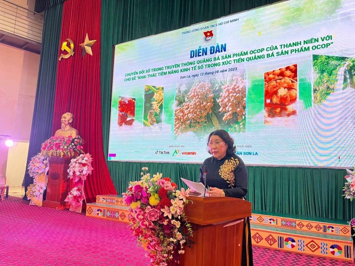 Bà Tráng Thị Xuân, PCT thường trực UBND tỉnh Sơn La. Ảnh: BTC