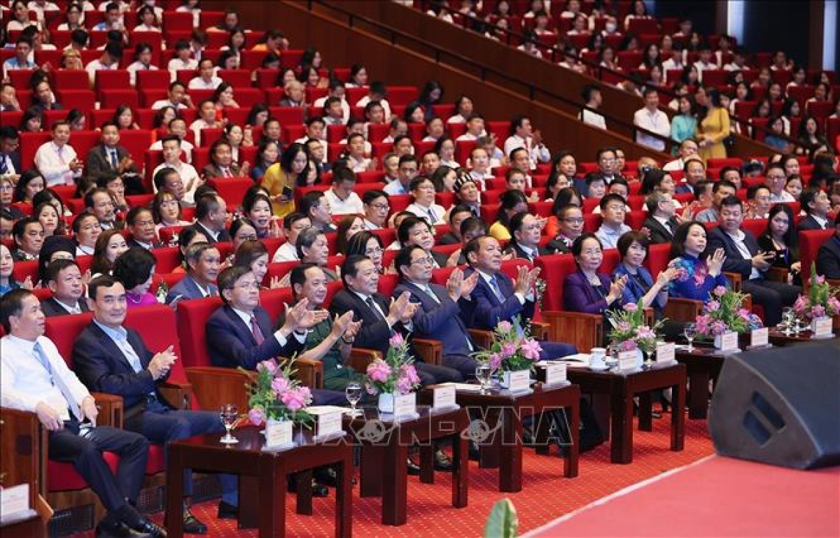 Hội nghị có sự tham dự của lãnh đạo Đảng, Nhà nước. Ảnh: TTXVN