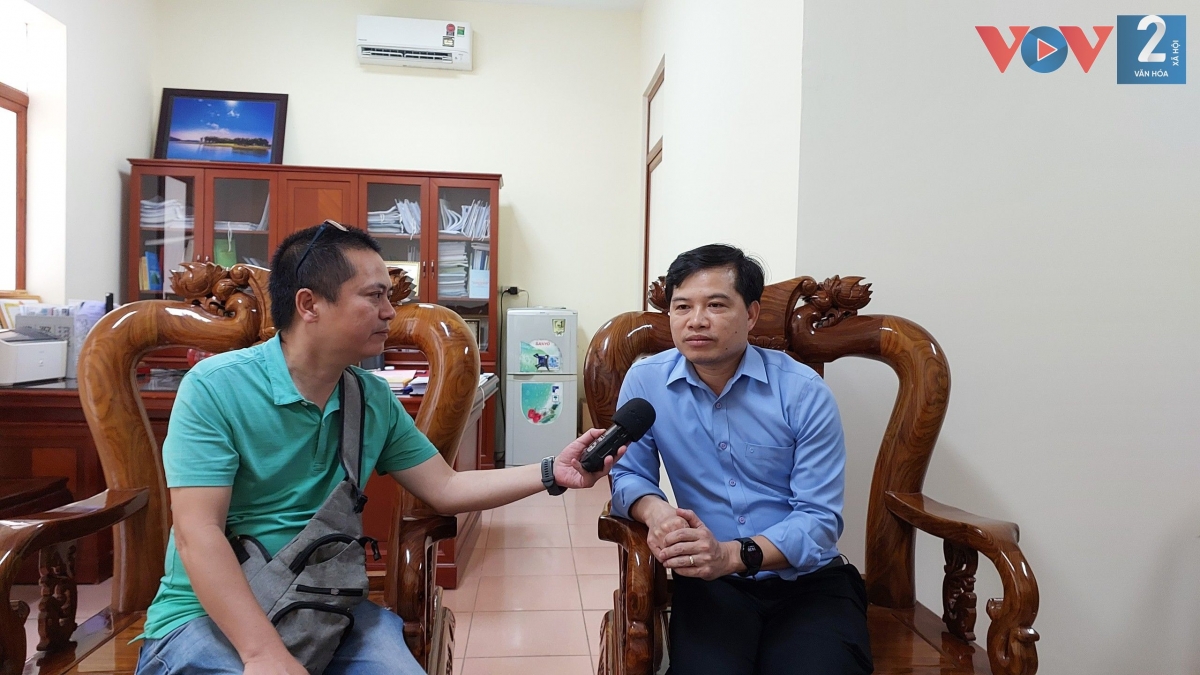 Ông Nguyễn Lê Dũng, Phó Chủ tịch UBND huyện Yên Bình trả lời phỏng vấn phóng viên VOV2