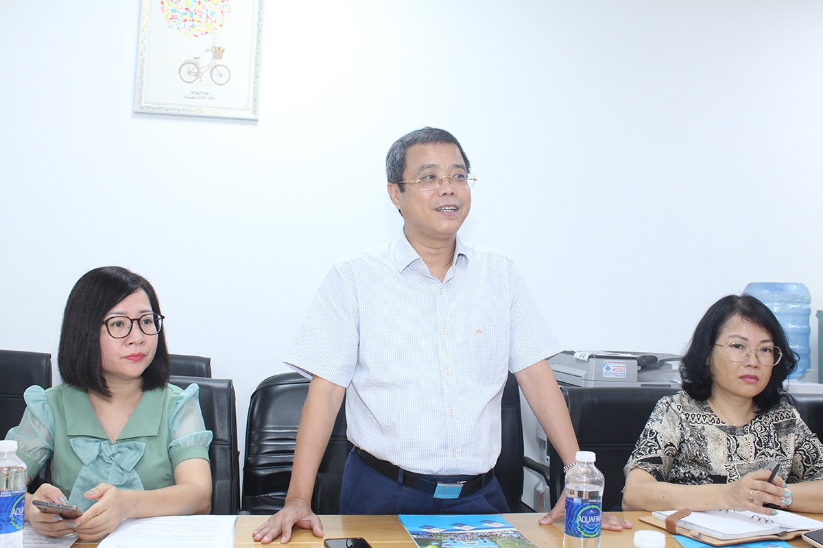 Phó Cục trưởng Nguyễn Lê Phúc phát biểu tại buổi làm việc với Trường Đại học Công thương Thành phố Hồ Chí Minh (Ảnh: TITC)