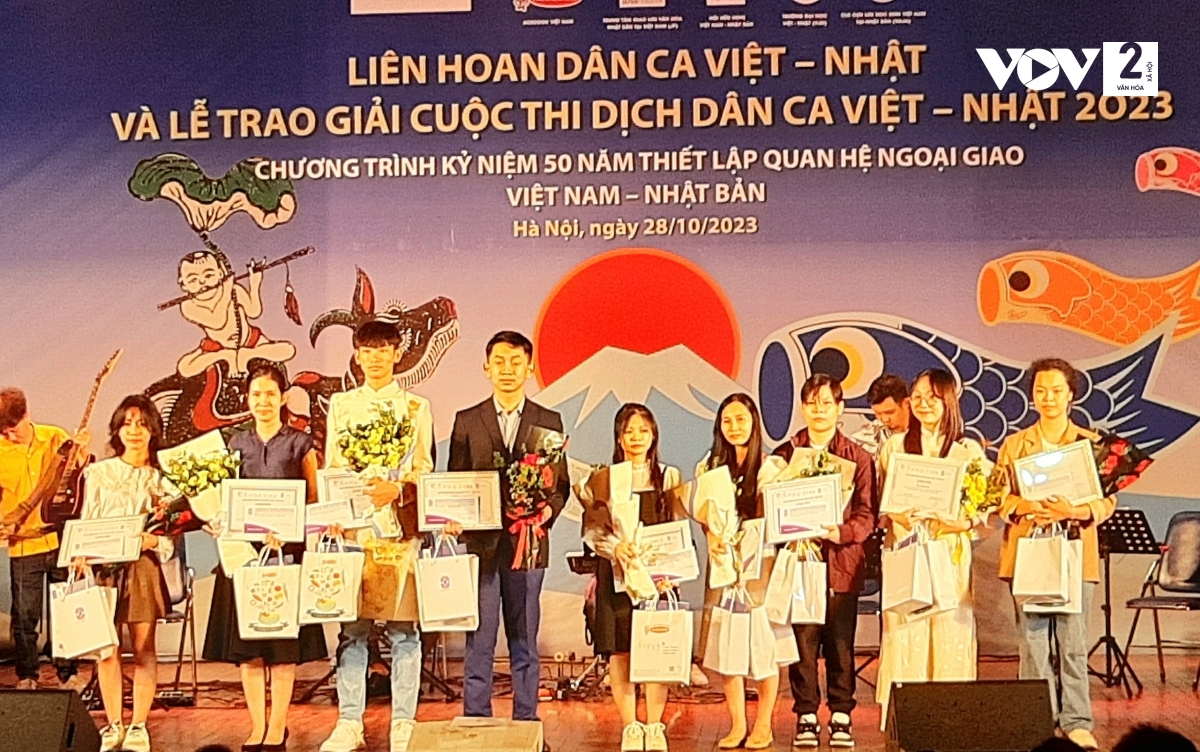 Những thí sinh xuất sắc được trao giải cuộc thi "Dịch dân ca Việt Nam- Nhật Bản 2023"