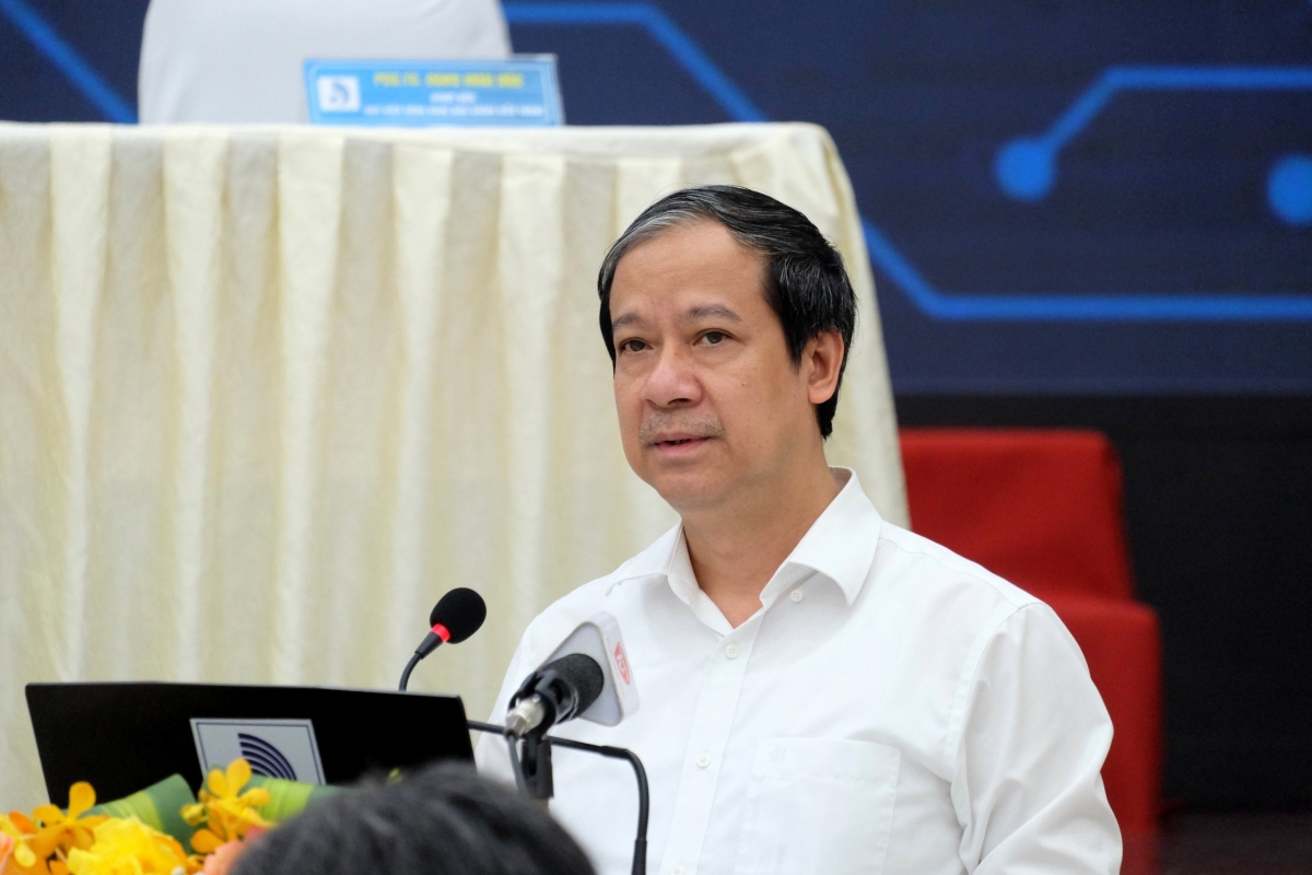 Bộ trưởng Nguyễn Kim Sơn phát biểu tại Hội thảo về phát triển nguồn nhân lực chất lượng cao ngành công nghiệp chip bán dẫn trong hệ thống các cơ sở giáo dục đại học Việt Nam