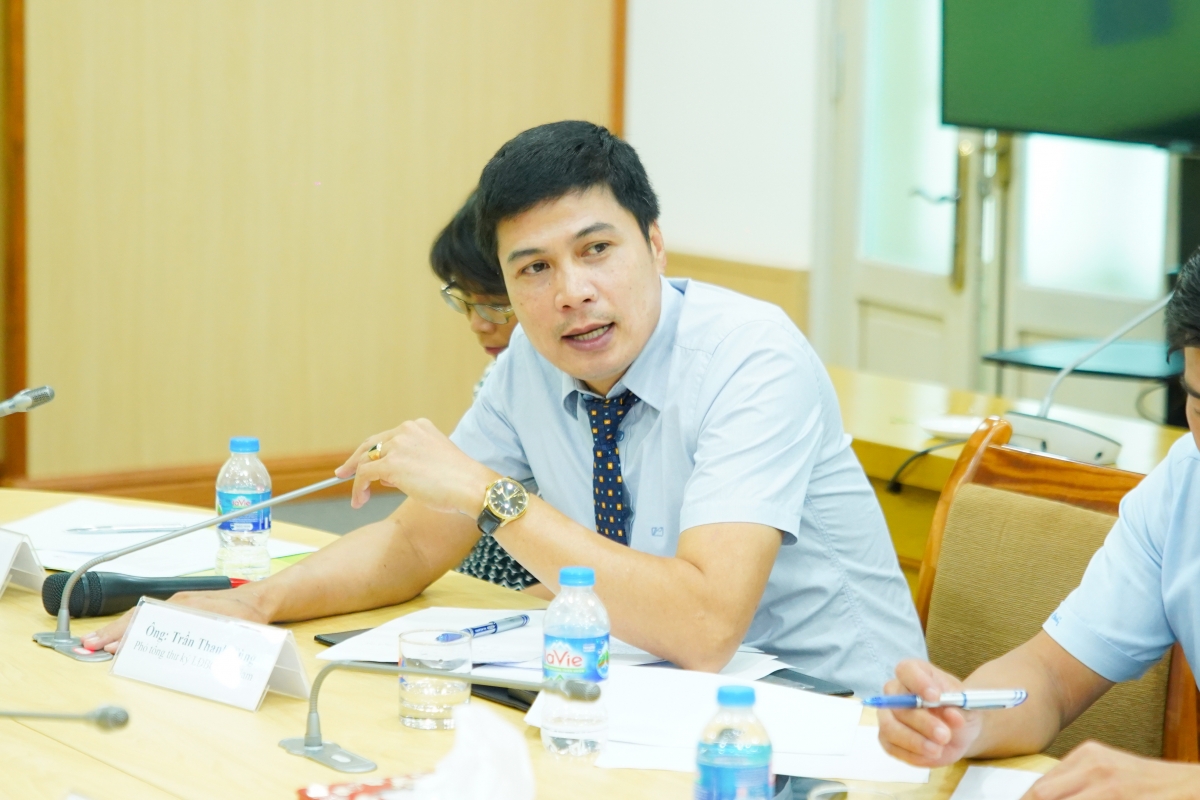 Phó Tổng thư ký Liên đoàn Bóng chuyền Việt Nam Trần Thanh Tùng thông tin về giải đấu