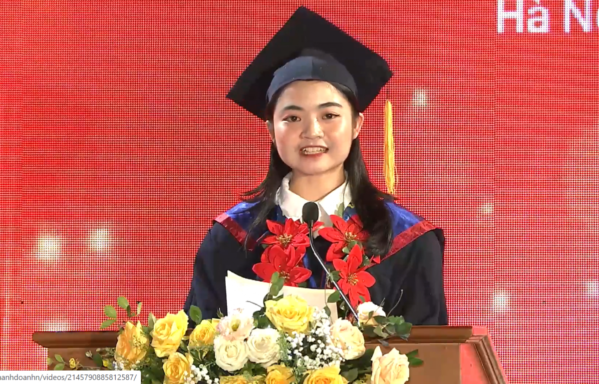 Sinh viên Trần Thị Thu Hiền - Thủ khoa xuất sắc tốt nghiệp trường Đại học Ngoại thương năm 2023