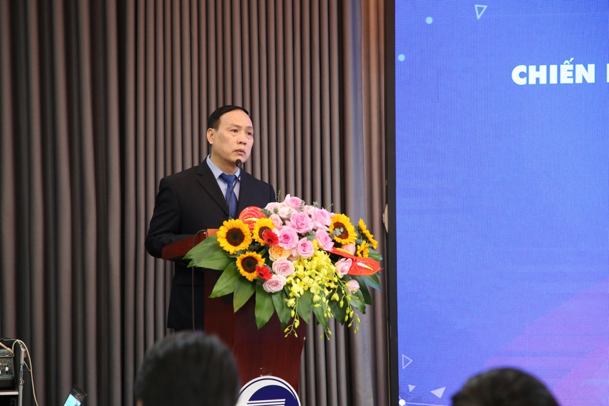 GS.TSKH Nguyễn Đình Đức, Chủ tịch Hội đồng trường ĐH Công nghệ phát biểu tại Lễ công bố chiến lược phát triển nhà trường trong giai đoạn đến năm 2035, tầm nhìn đến năm 2045