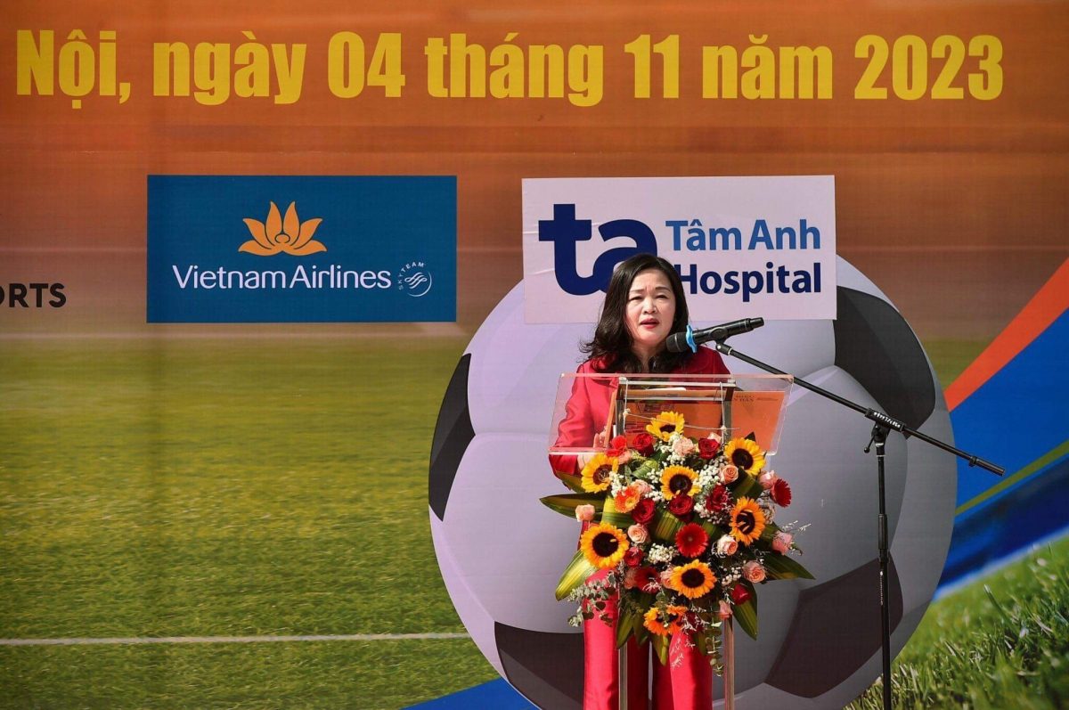 Bà Phạm Thị Thanh Huyền - Trưởng Ban tổ chức giải.