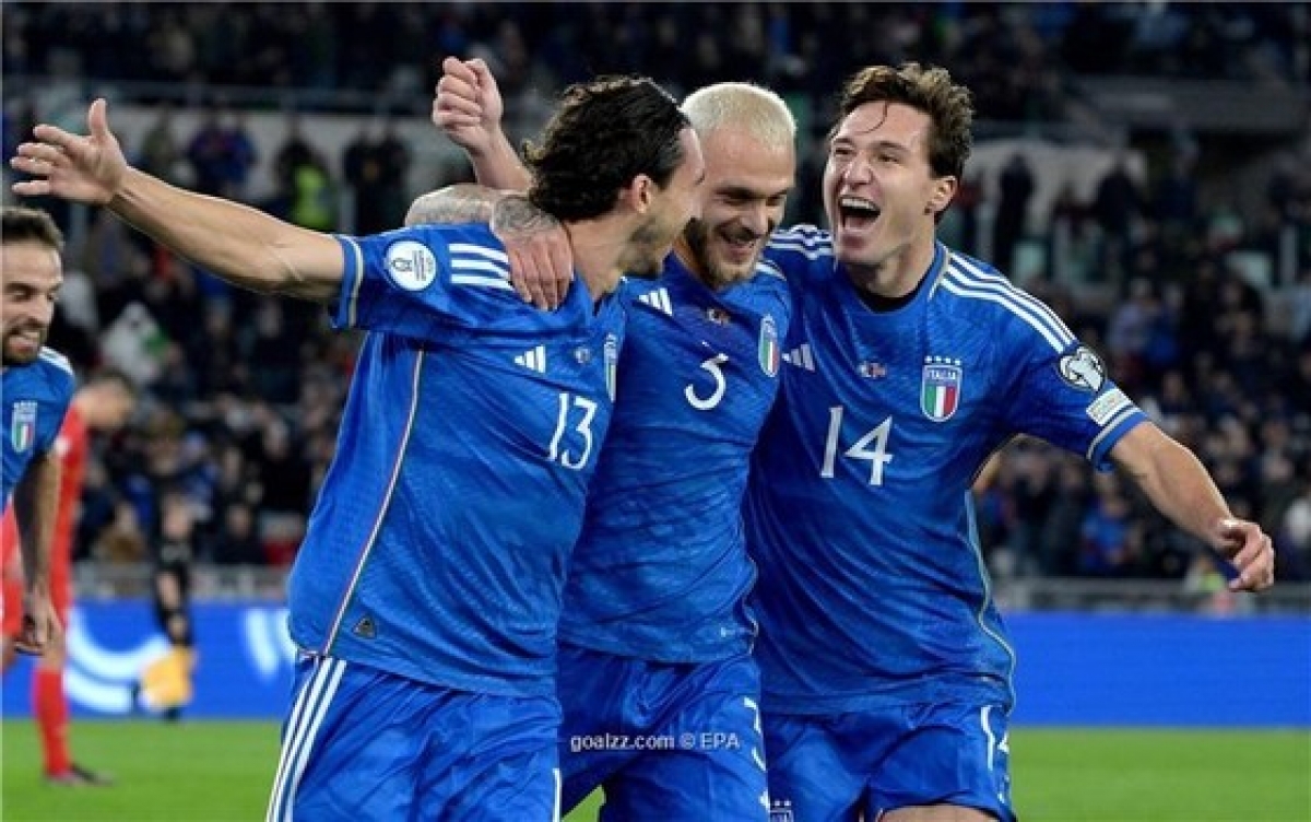 Italy đã không quá khó khăn để đánh bại Bắc Macedonia với tỷ số 5-2 (Ảnh Internet)