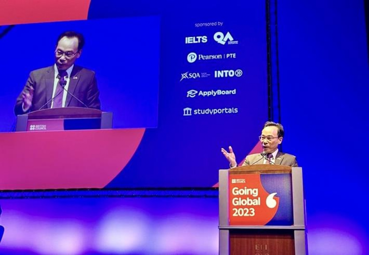 Thứ trưởng Hoàng Minh Sơn phát biểu tại Hội nghị Giáo dục Toàn cầu Going Global