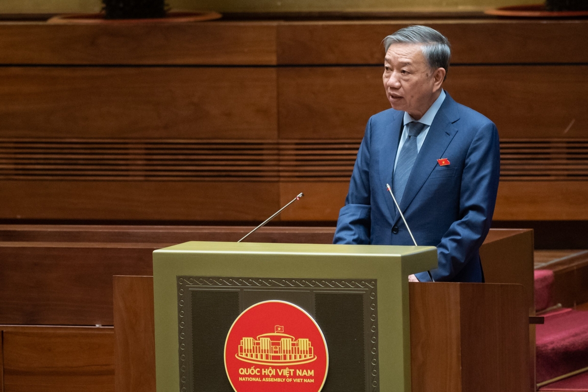 Bộ trưởng Bộ Công an Tô Lâm phát biểu giải trình, làm rõ một số vấn đề đại biểu Quốc hội nêu