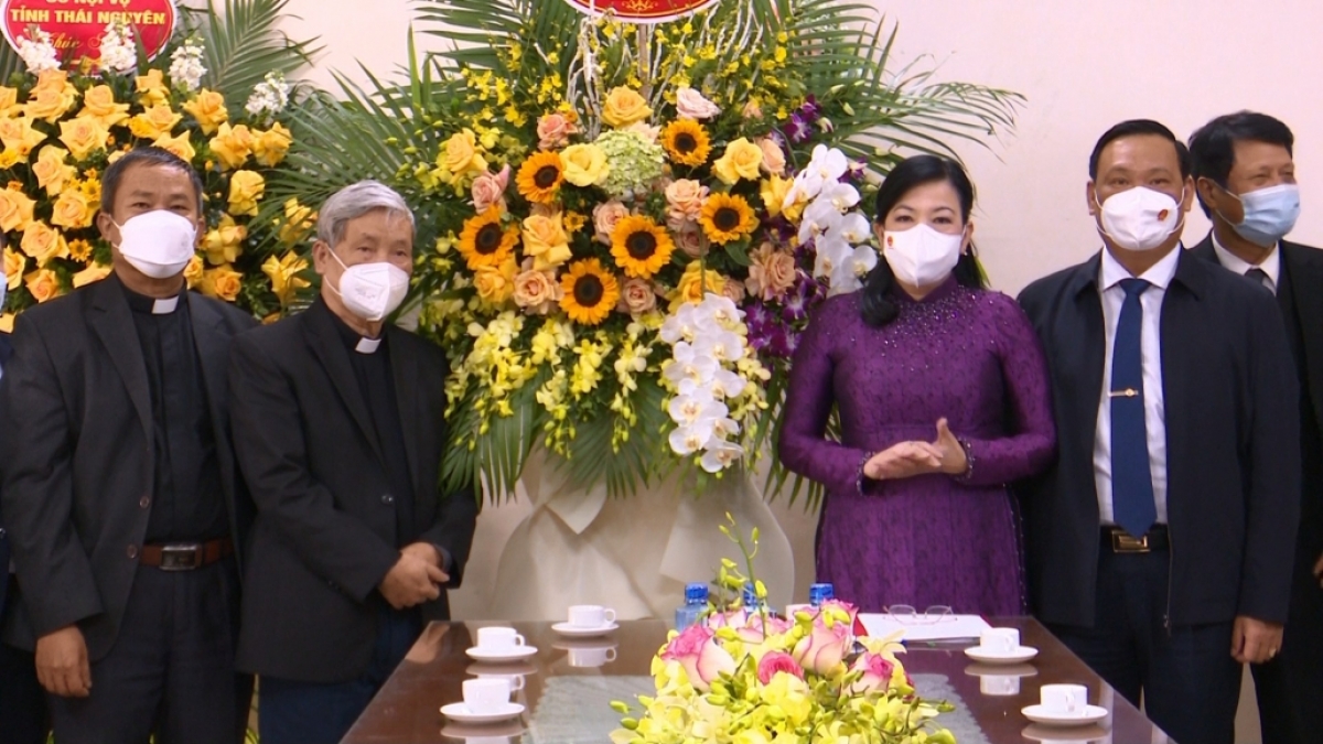 Lãnh đạo tỉnh Thái Nguyên thăm, chúc mừng các tổ chức, cá nhân Công giáo và đạo Tin lành