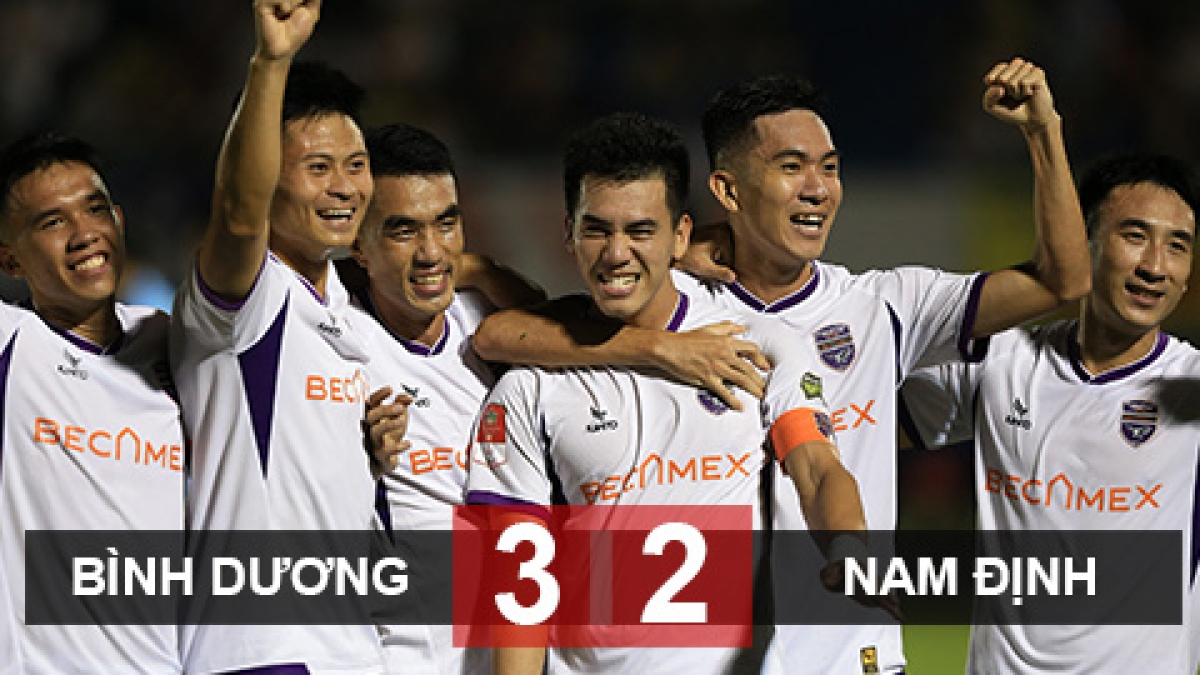 Bình Dương buộc Nam Định nhận trận thua đầu tiên kể từ đầu giải