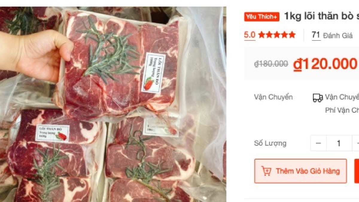 Thịt bò giá rẻ bán tràn lan chợ mạng