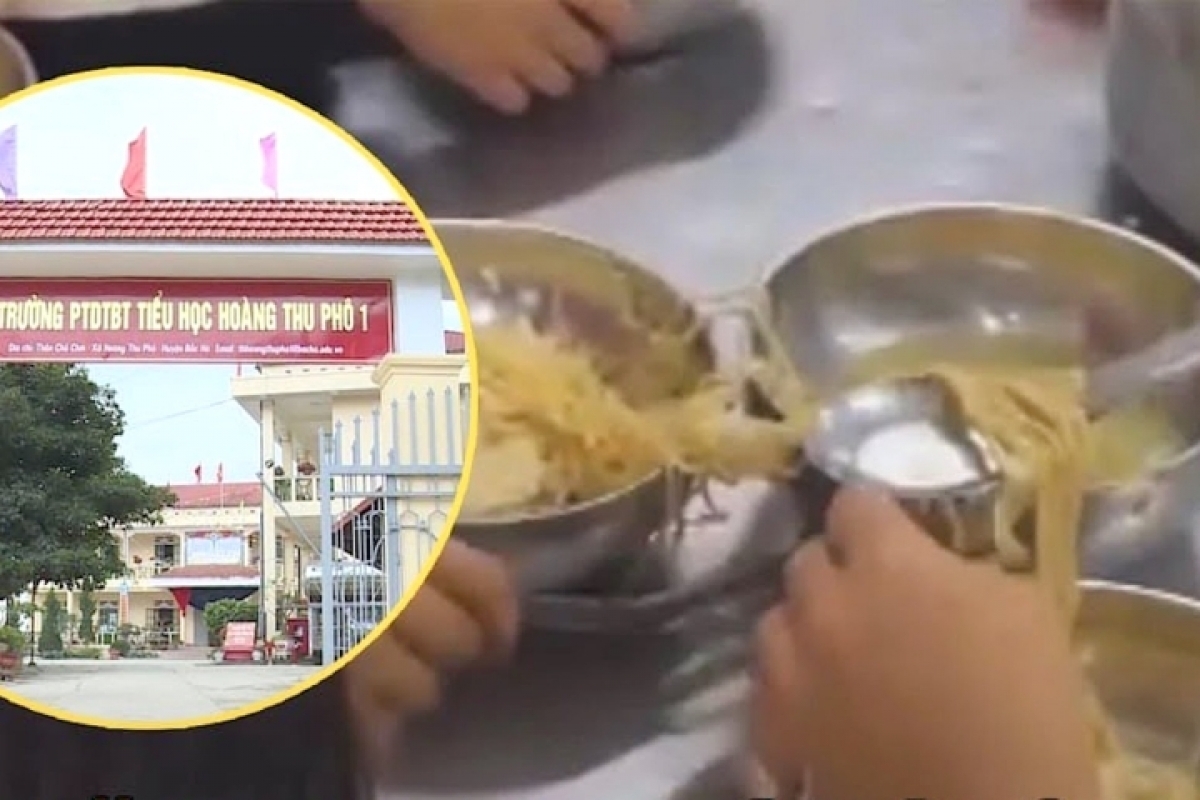 Bữa ăn bán trú gây xôn xao dư luận tại Trường phổ thông dân tộc bán trú tiểu học Hoàng Thu Phố 1, Lào Cai 