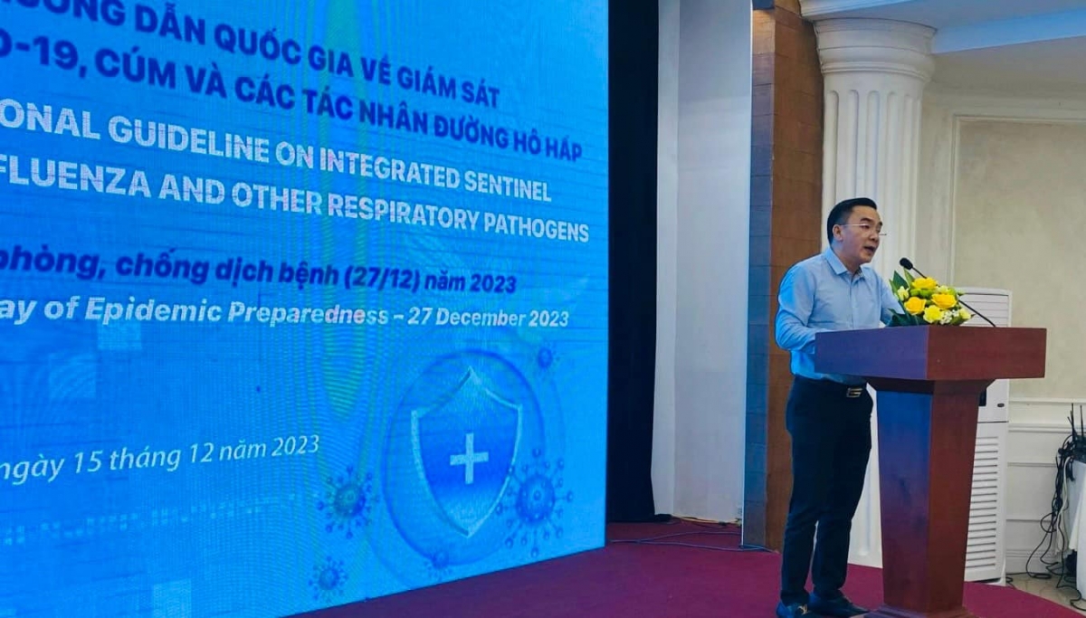 Ông Nguyễn Lương Tâm - Phó Cục trưởng Cục Y tế dự phòng, Bộ Y tế phát biểu tại hội thảo