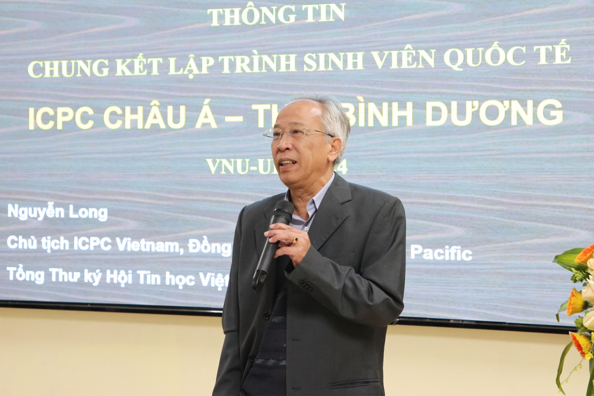 Ông Nguyễn Long, Chủ tịch ICPC Vietnam, Đồng Giám đốc ICPC Asia Pacific,  Phó Chủ tịch, Kiêm Tổng Thư ký Hội Tin học Việt Nam