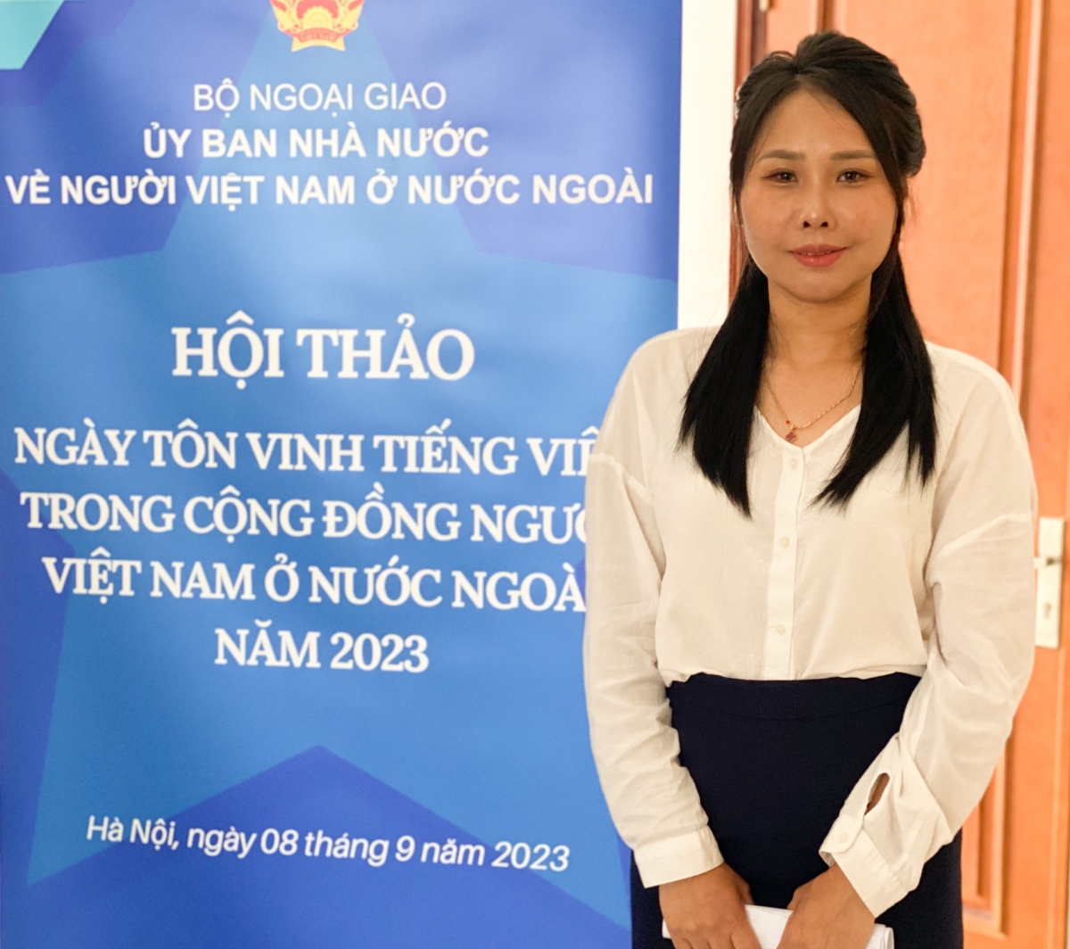Chị Lê Thương, một trong những cá nhân tích cực trong việc thúc đẩy các hoạt động dạy học và duy trì tiếng Việt trong cộng đồng người Việt ở Nhật Bản.