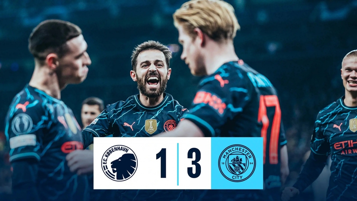 Man City đánh bại Copenhagen trên đất Đan Mạch