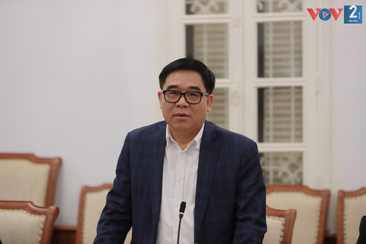 Ông Đỗ Đình Hồng - Giám đốc Sở Văn hóa, Thể thao Hà Nội, Trưởng Ban y học và phòng, chống doping chia sẻ tại hội nghị
